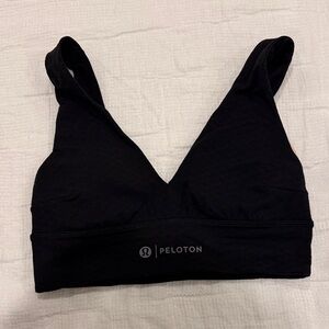 Lululemon Athletica x Peloton Black V-Neck Sports Bra